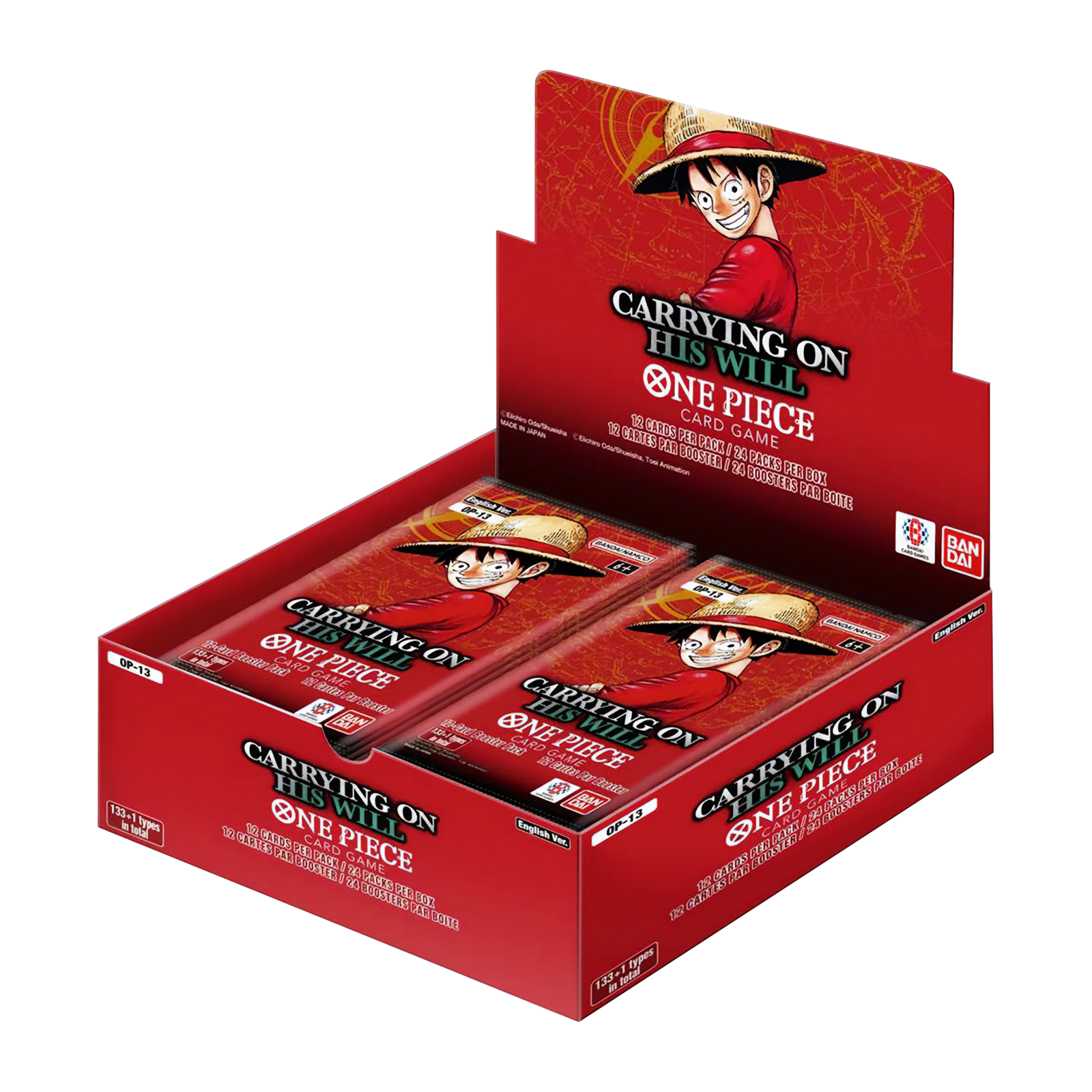 One Piece TCG - Carrying On His Will (OP-13) - Display Case (12x Booster Boxes) One Piece TCG - Carrying On His Will (OP-13) - Display Case (12x Booster Boxes)