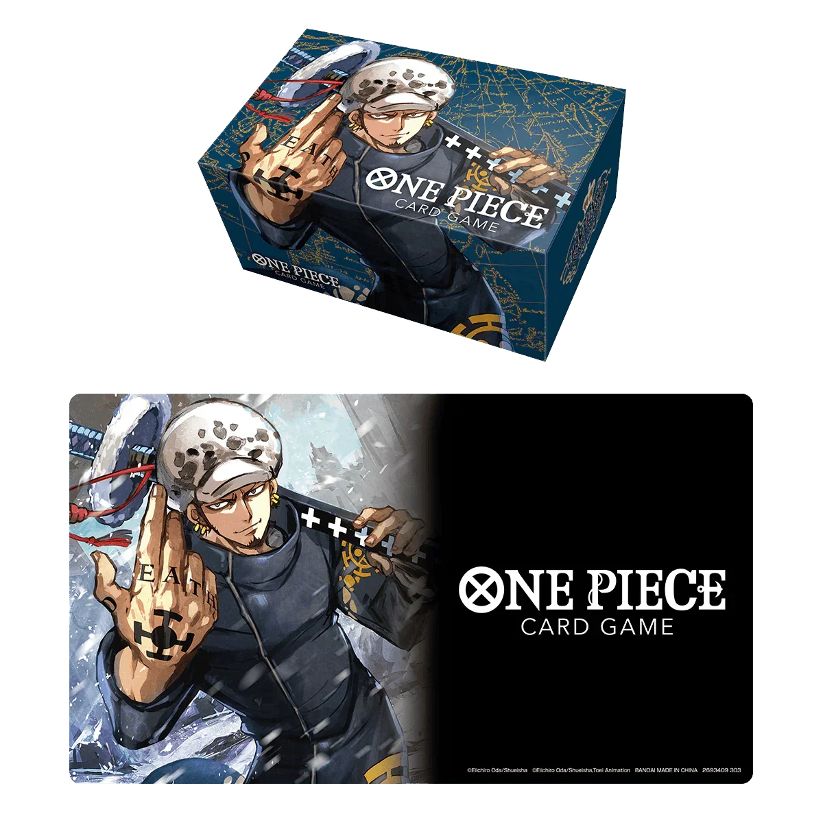 One Piece TCG - Playmat and Storage Box Set - Trafalgar Law One Piece TCG - Playmat and Storage Box Set - Trafalgar Law