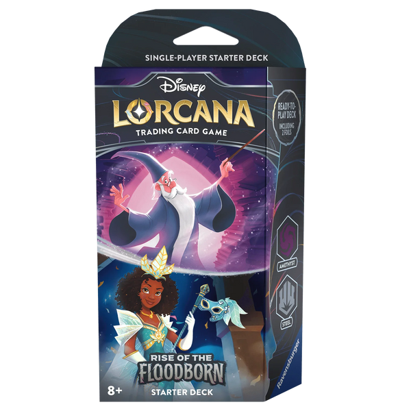 Disney - Lorcana TCG - Rise of the Floodborn - Starter Deck - Amethyst and Steel Disney - Lorcana TCG - Rise of the Floodborn - Starter Deck - Amethyst and Steel
